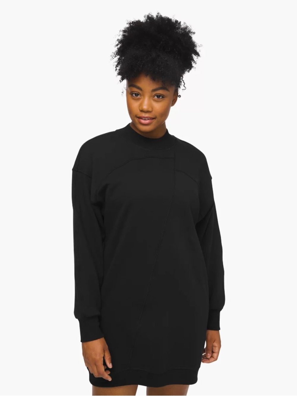 lululemon athletica Broken Beats Black Crewneck Sweatshirt Dress